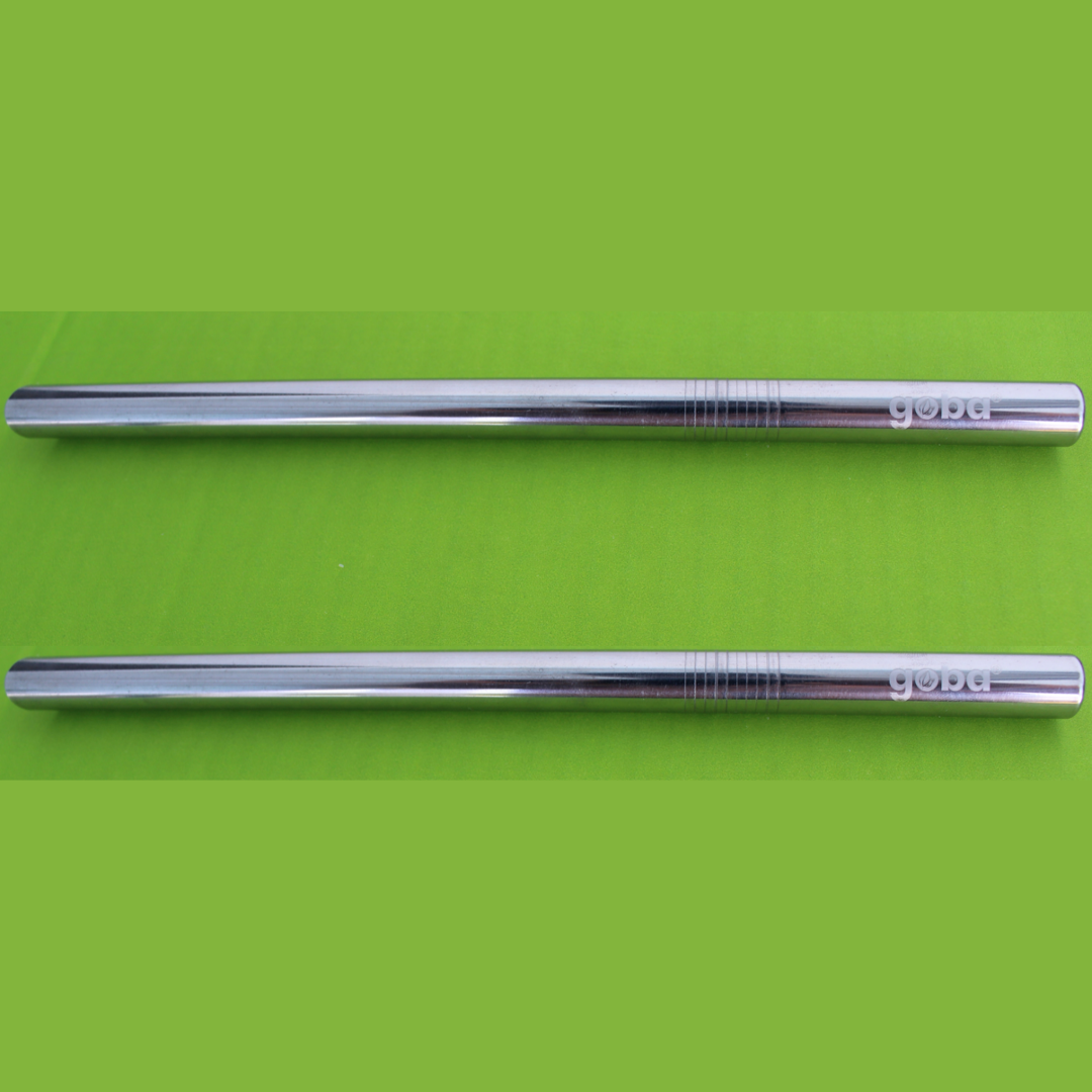 reusable stainless steel straws (2-pack)